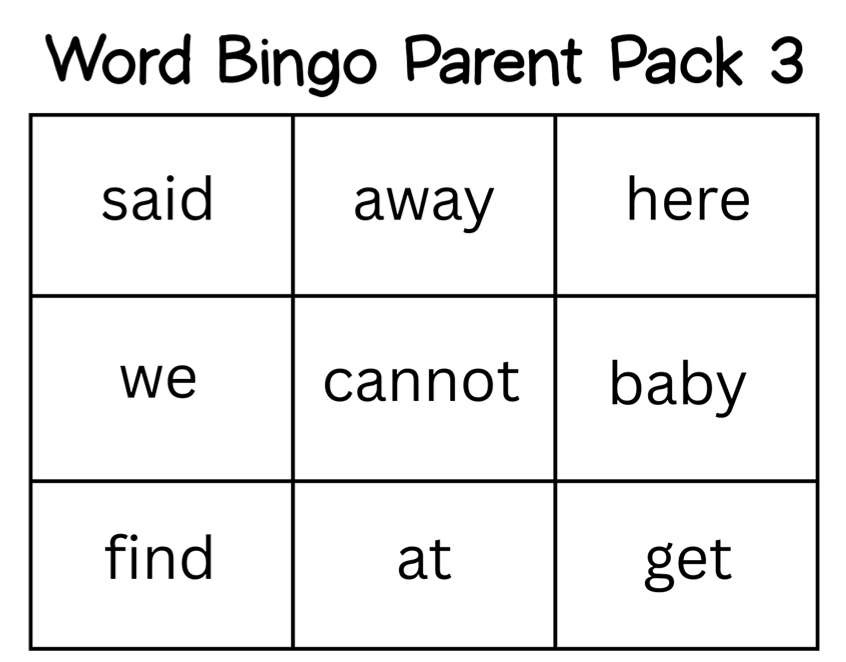 Parent Pack 3 Reading Workbook & Sight Word Set