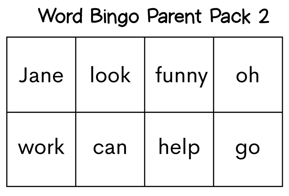 Parent Pack 2 - Beginning Word Discovery